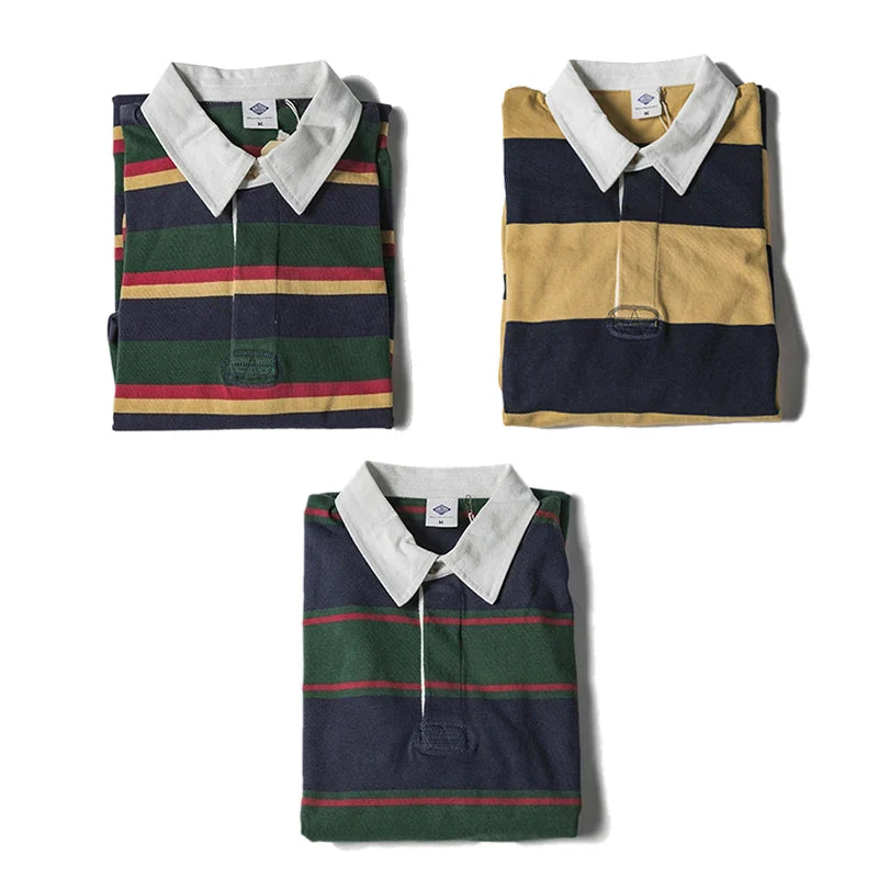 Thick Warm Striped Crew Neck Mens Winter Shirt - BritishElegance