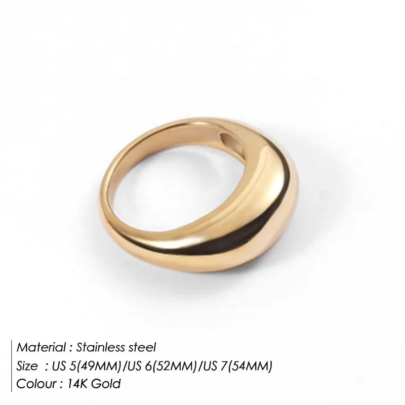 Simple Elegant Silver Tone Band Ring for Women