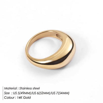 Simple Elegant Silver Tone Band Ring for Women