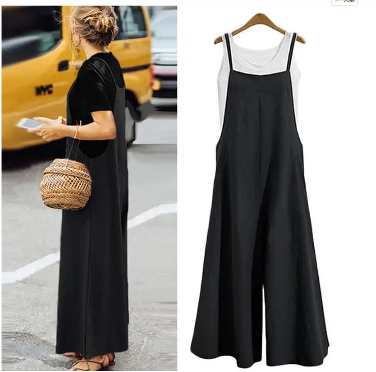 Relaxed Fit Summer Bib Romper