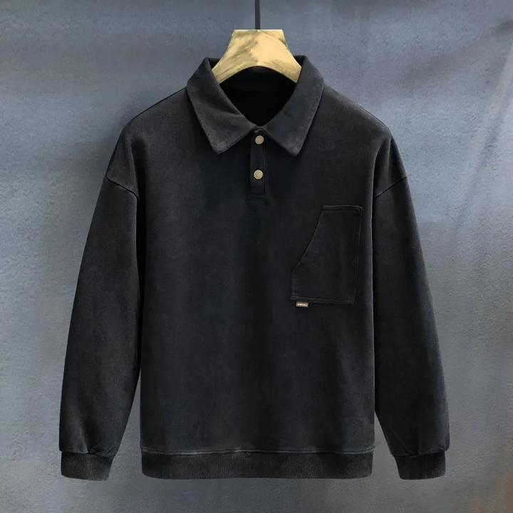 Stylish and comfortable men's long-sleeve polo shirt