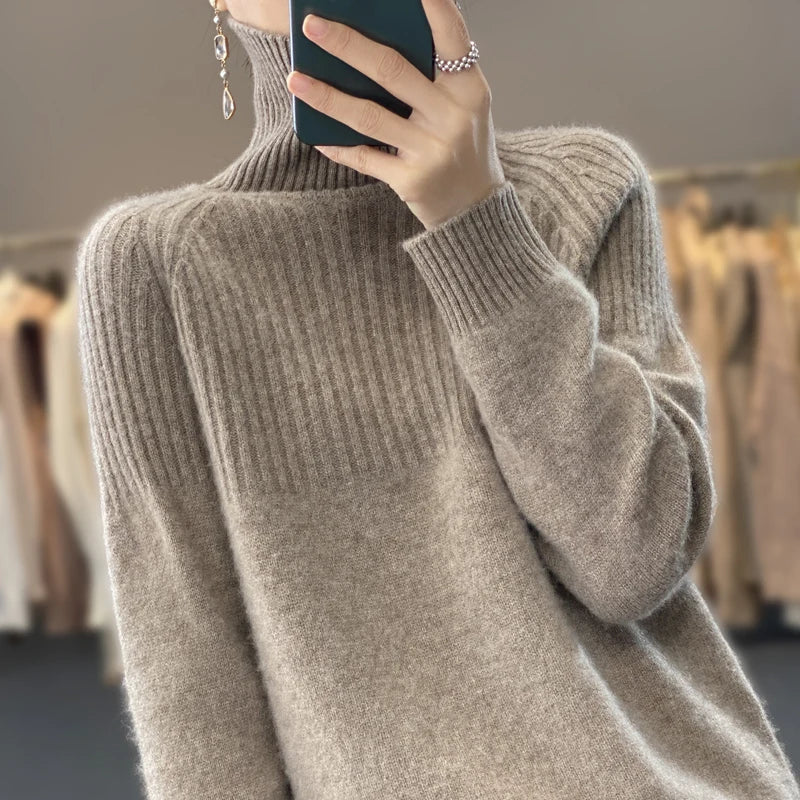 Soft Women's Wool Crew Neck Winter Sweater