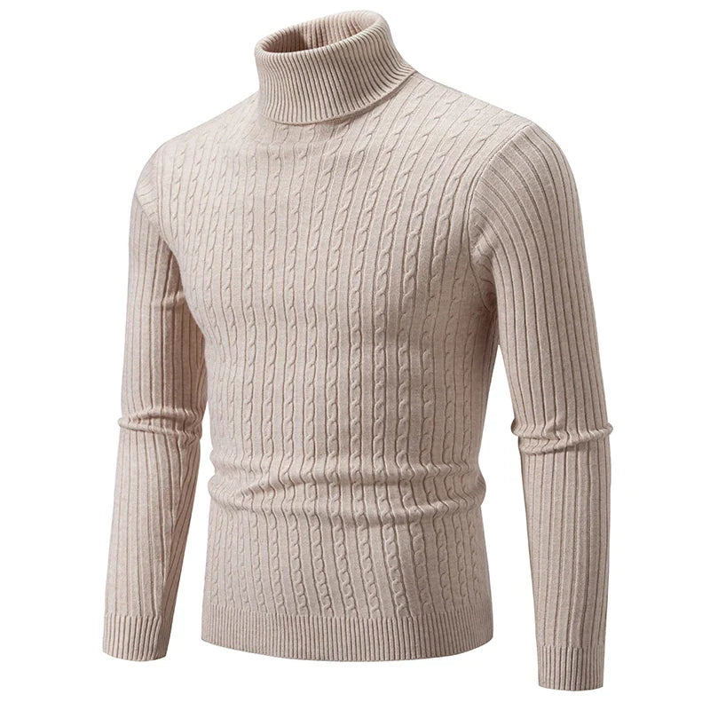 Warm Crew Neck Knit Sweater for Men
