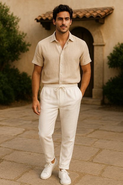 The Palermo Linen Jogger – Lightweight Summer Trousers for Men
