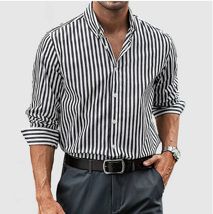 Slim Fit Classic Stripe Dress Shirt