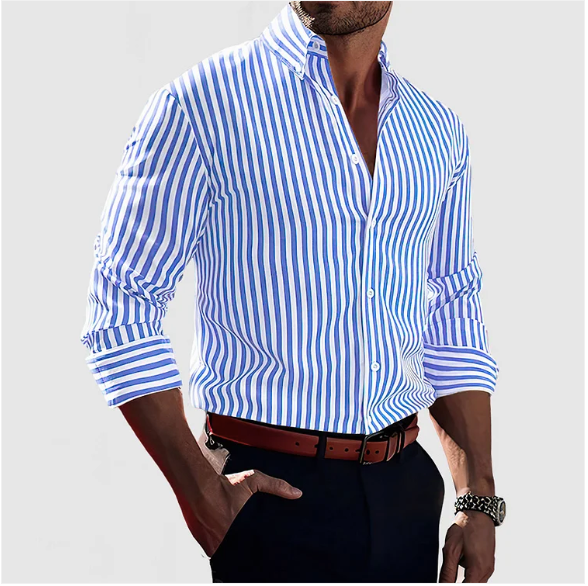 Slim Fit Classic Stripe Dress Shirt