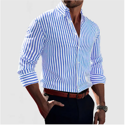 Slim Fit Classic Stripe Dress Shirt
