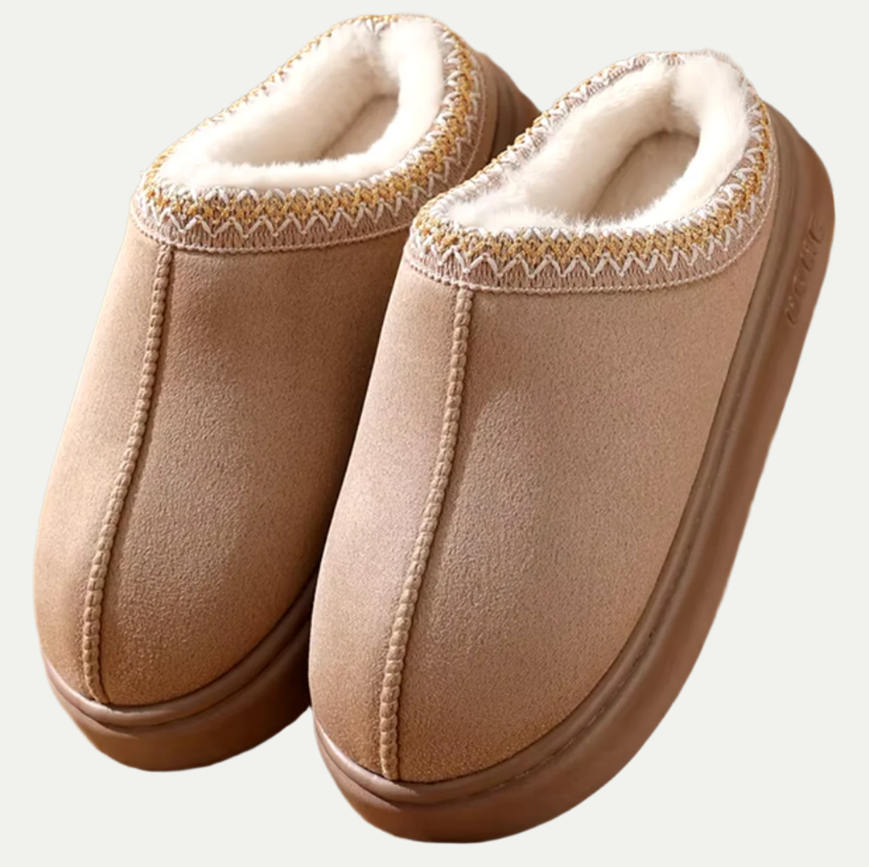 Unisex Indoor Slippers with Embroidered Trim – All-Season Comfort Foot Wear