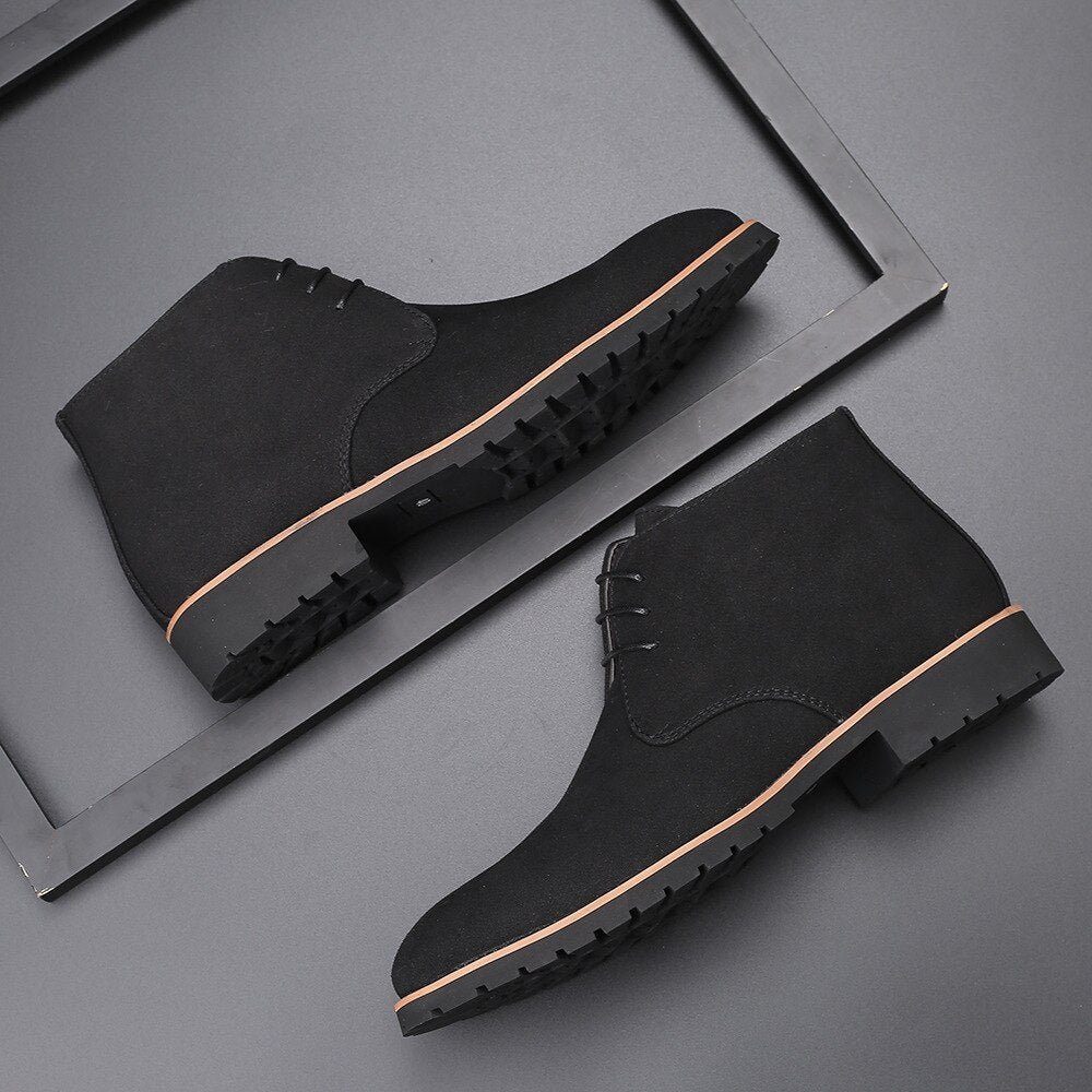 Luxury Suede Ankle Boots for Men - BritishElegance