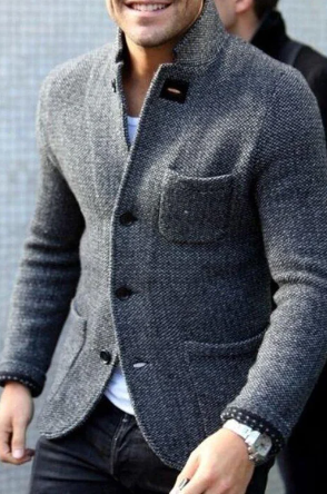 Relaxed Fit Men's Casual Button Jacket - BritishElegance