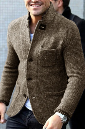 Relaxed Fit Men's Casual Button Jacket