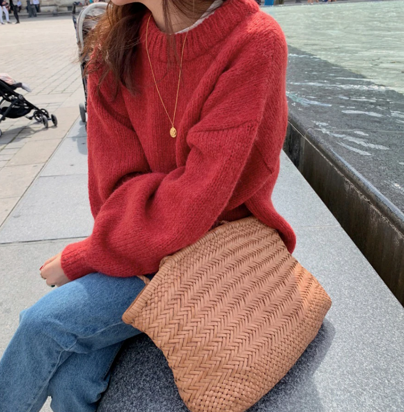 Women's Cozy Crew Neck Winter Knit Sweater