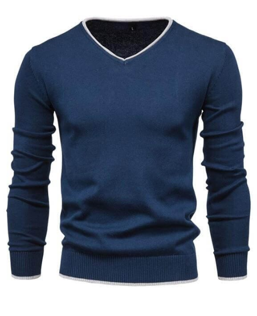 Slim-fitting V-neck Sterling sweater