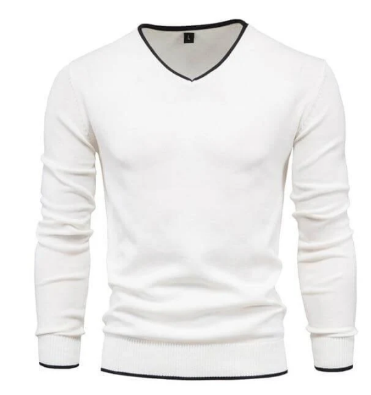Slim-fitting V-neck Sterling sweater