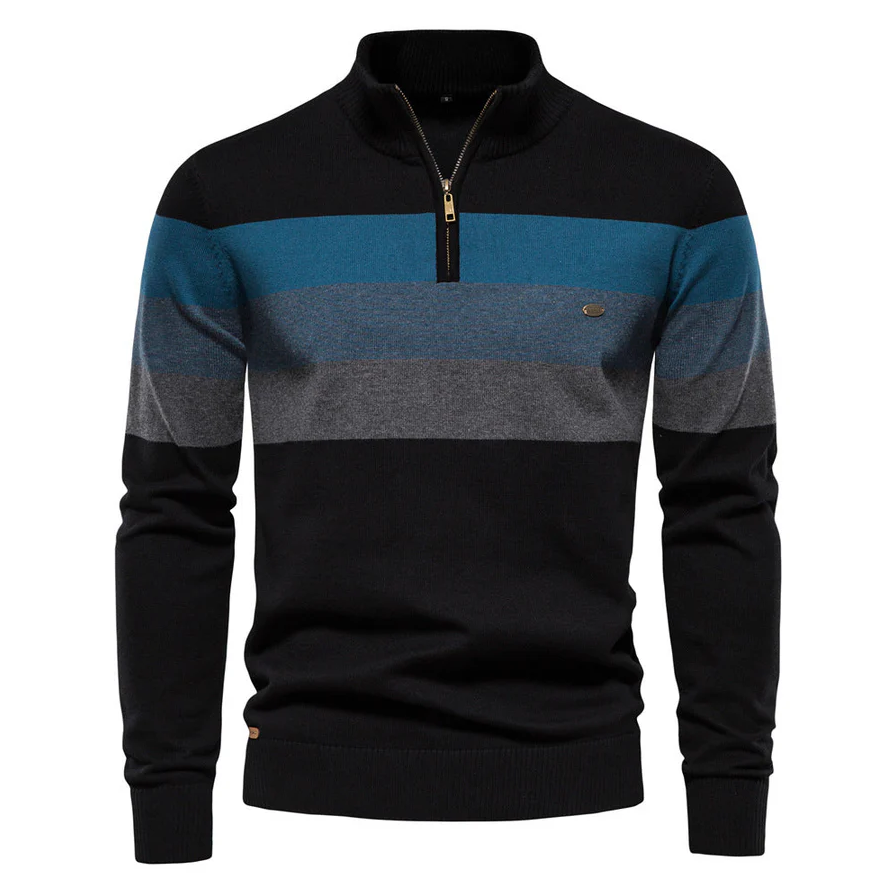 High-quality men's striped sweater