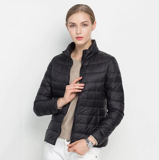 Isla Puffer Jacket | Slim Fit Stand Collar Jacket