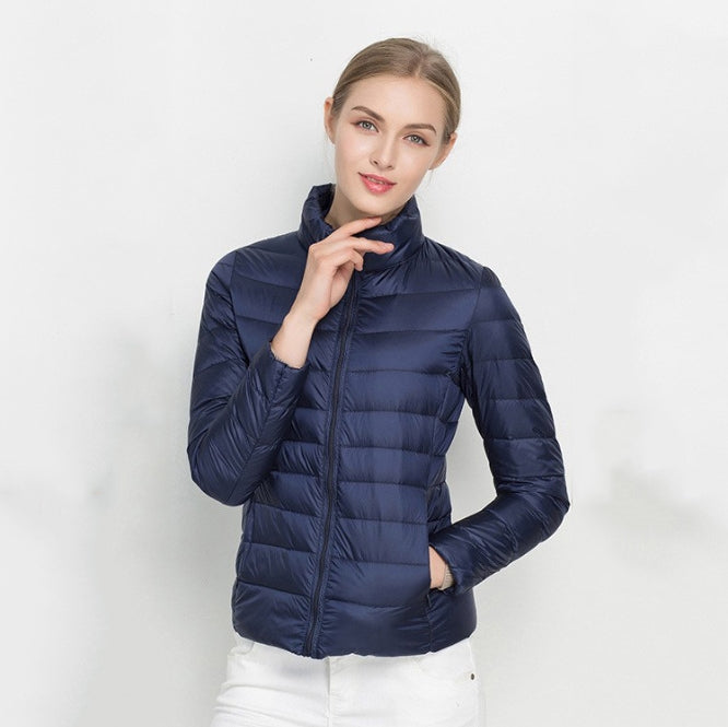 Isla Puffer Jacket | Slim Fit Stand Collar Jacket