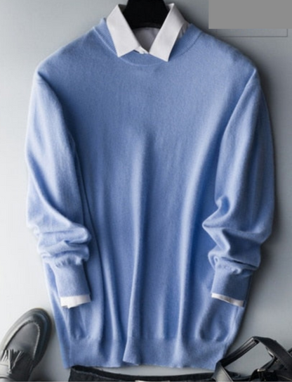 Luxurious Cashmere Crew Neck Classic Sweater