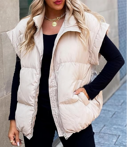 Women's Padded Sleeveless Quilted Vest