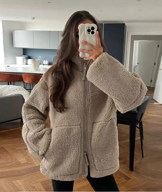 Soft Fleece Women's Zip Up Jacket - BritishElegance