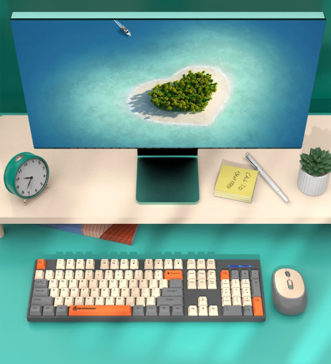 Compact Wireless Keyboard Mouse Set With Numpad - BritishElegance