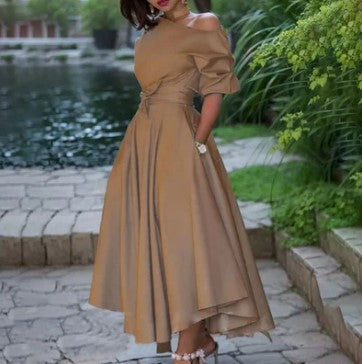 Classic Elegant Long Maxi Dress for Women - BritishElegance
