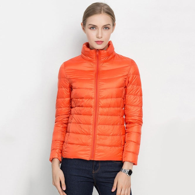 Isla Puffer Jacket | Slim Fit Stand Collar Jacket