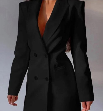 Stylish Women's Open Back Office Blazer Suit