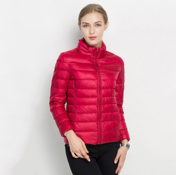 Isla Puffer Jacket | Slim Fit Stand Collar Jacket