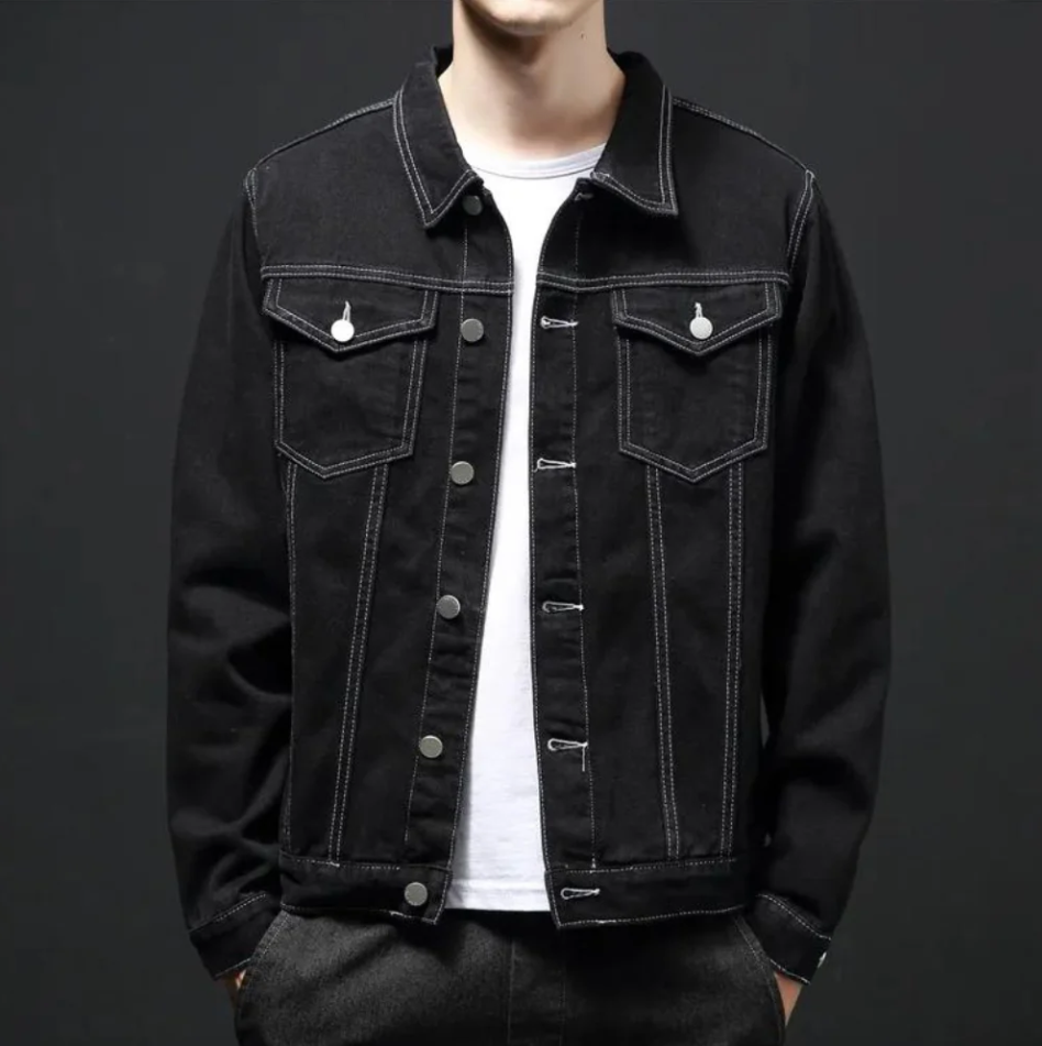 Men's Darcio Button-Front Denim Winter Jacket