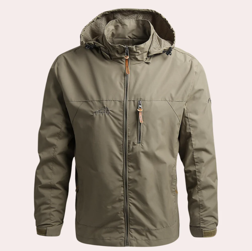 The Imani: A sophisticated, all-weather men's jacket.
