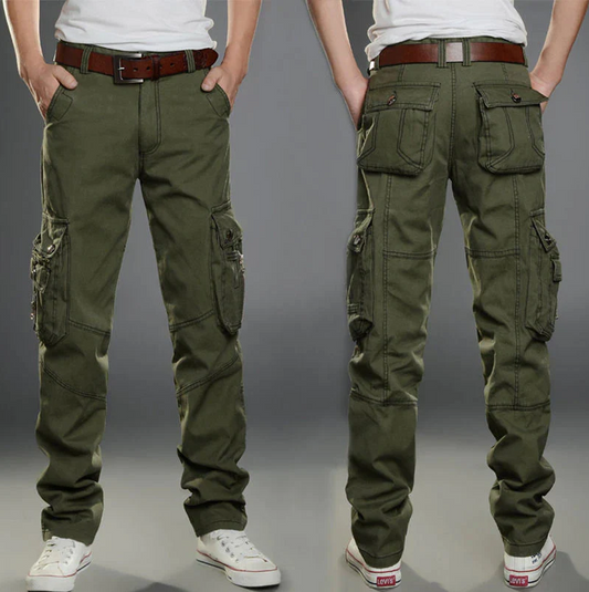 Durable men's cargo pants for military use