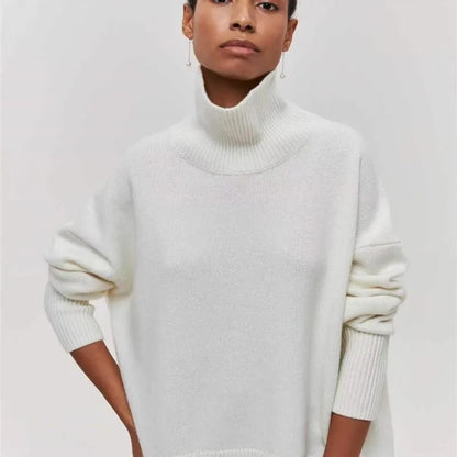 Warm Oversized Crew Neck Knit Sweater