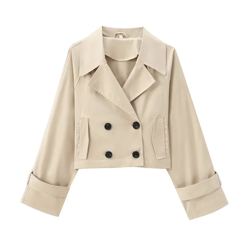 Classic Ladies Short Trench Raincoat