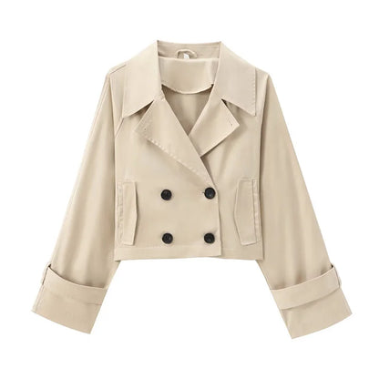 Classic Ladies Short Trench Raincoat