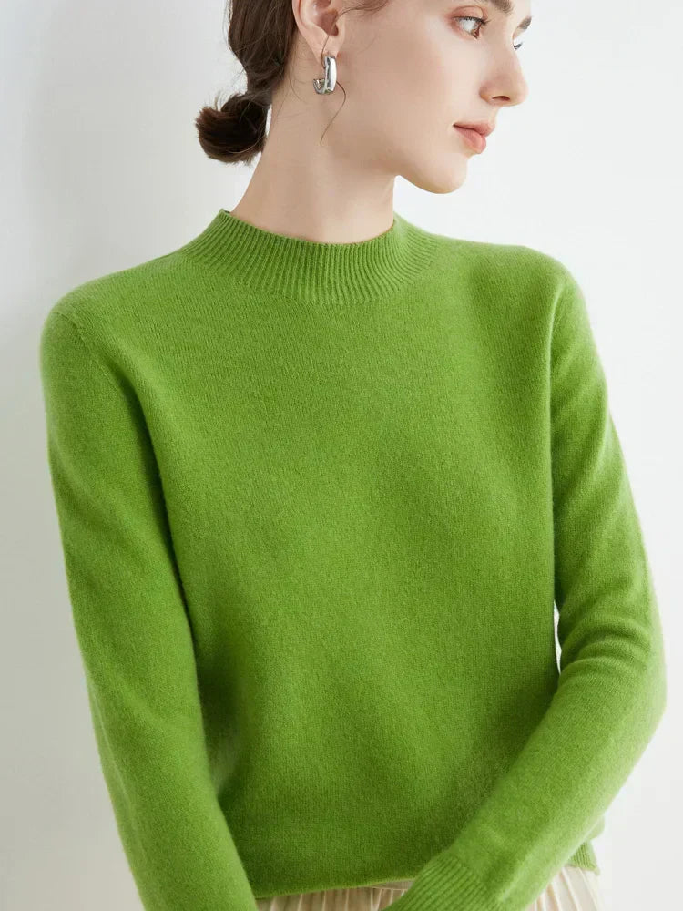 Soft Women's Merino Wool Crew Neck Sweater
