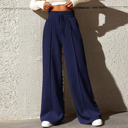 Comfortable Elastic Waist Wide Leg Joggers