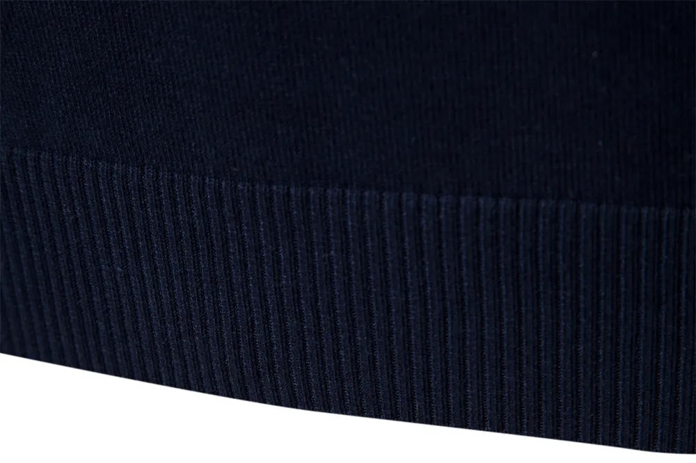 Men’s Color Block Quarter Zip Knit Sweater