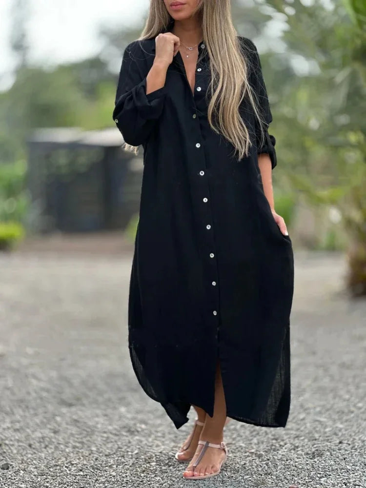 Chic Organic Cotton Summer Dress for Ladies