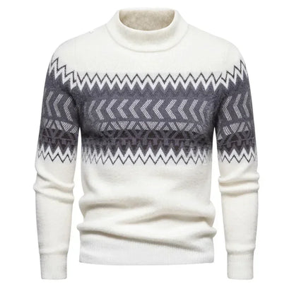 Fake Fur Crew Neck Sweater Men