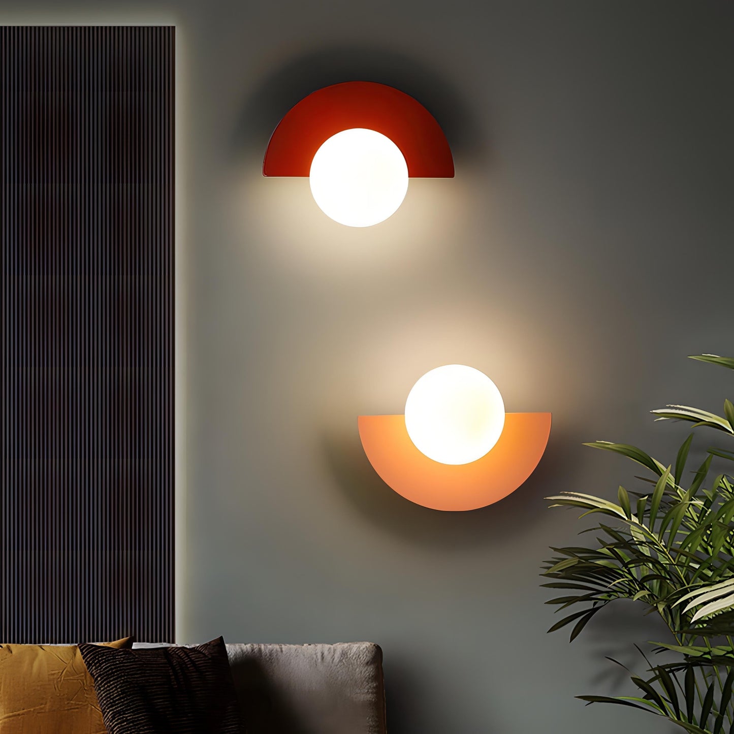 Contemporary Half Circle LED Wall Lamp Warm Ambient Lighting - BritishElegance