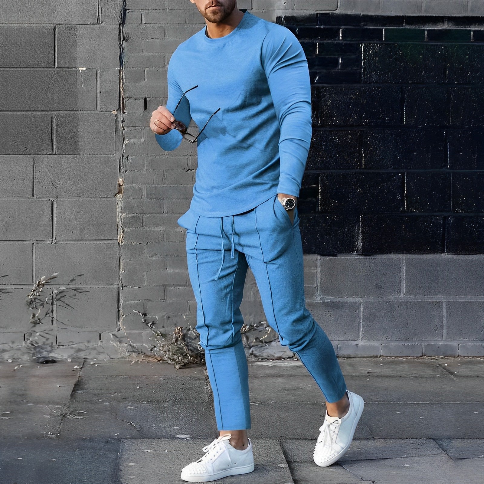 Comfortable 2-Piece Tracksuit Set for Men - BritishElegance