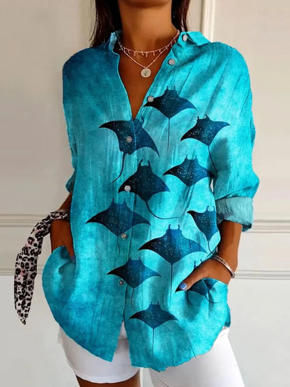 Beautiful Flower Women's Blouse Shirt