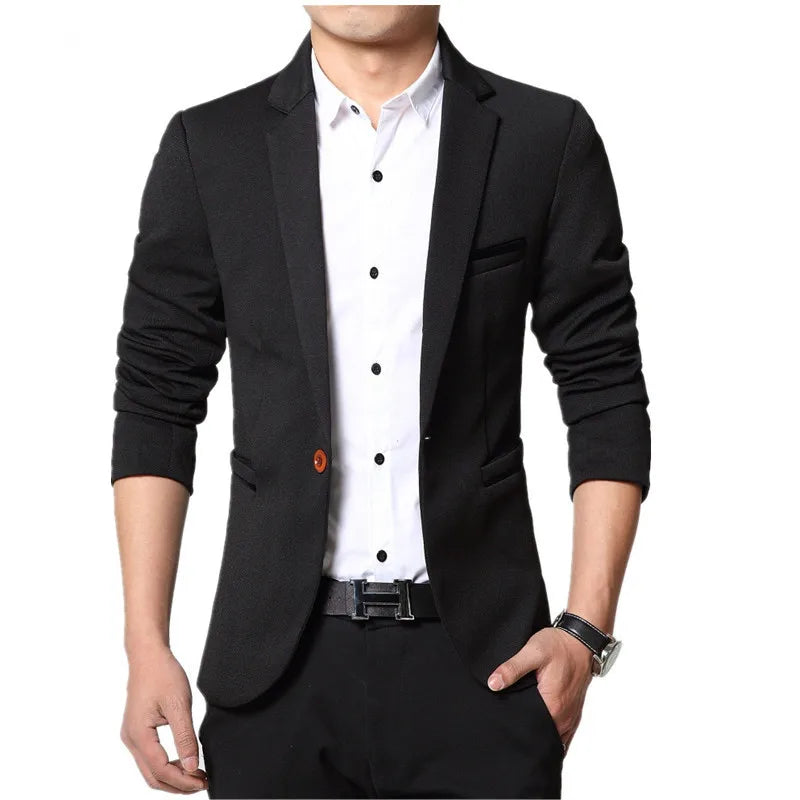 Tailored Fit Men's Formal Blazer Jacket