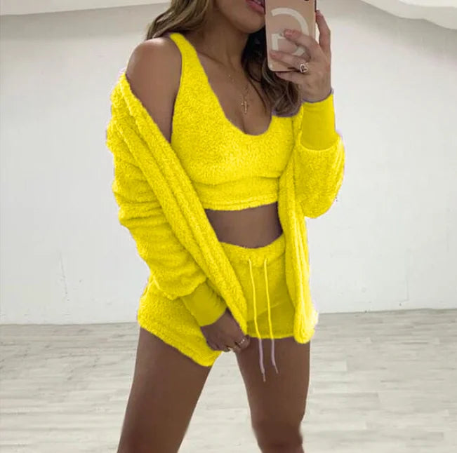 Soft Cozy 3-Piece Lounge Wear Set for Women