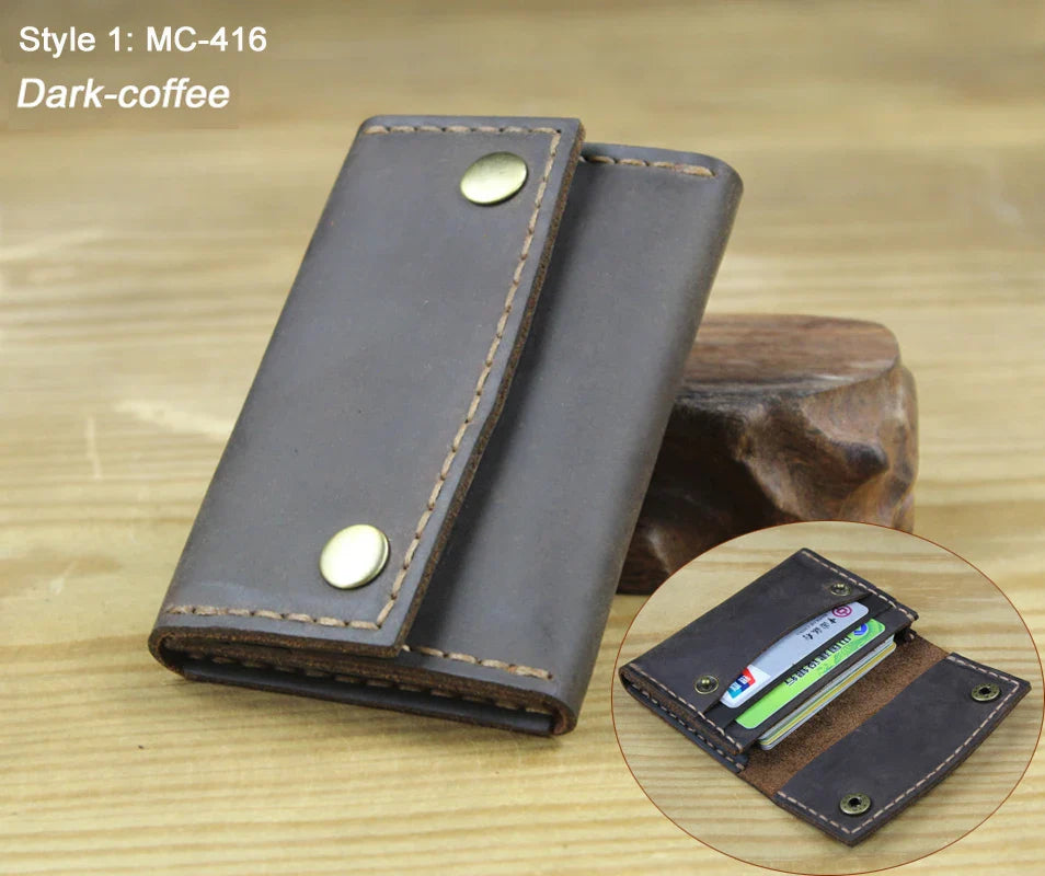 Genuine Brown Leather Card Wallet