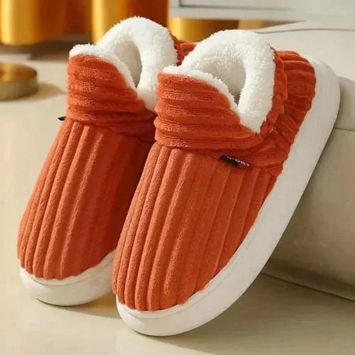 Warm Fuzzy Slippers for Women - Grip Soles, Cozy Fit