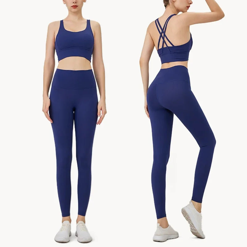 Women's Breathable 2 Piece Sports Outfit Yoga Set