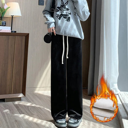 Warm Women's Thick Fleece Lined Jogger Pants