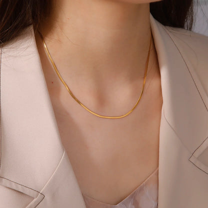 Luxury Silver Tone Snake Chain Necklet